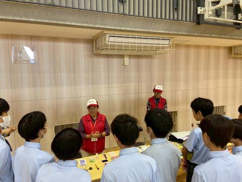 三郷中学校防災訓練
