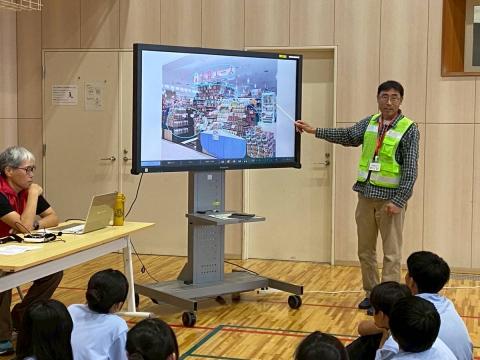 三郷中学校防災訓練
