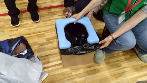 三郷中学校防災訓練